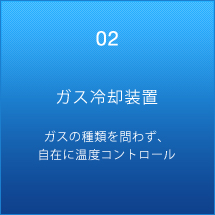 ガス冷却装置　ガスの種類を問わず、自在に温度コントロール